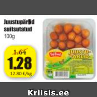 Allahindlus - Juustupallid suitsutatud 100 g