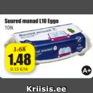 Allahindlus - Suured munad L10 Eggo 10 tk