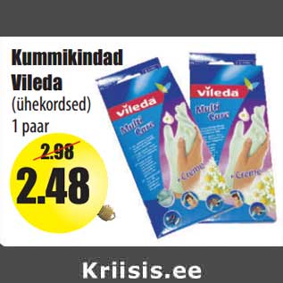 Allahindlus - Kummikindad Vileda