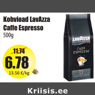 Allahindlus - Kohvioad LavAzza Caffe Espresso 500g