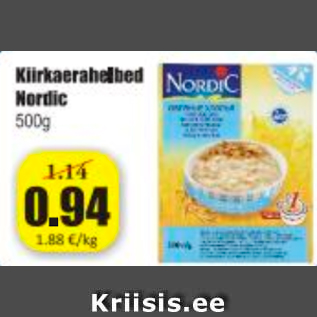 Allahindlus - Kiirkaerahelbed Nordic 500 g