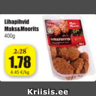 Allahindlus - Lihapihvid Maks&Moorits 400 g