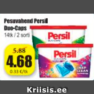 Allahindlus - Pesuvahend Persil Duo-Caps