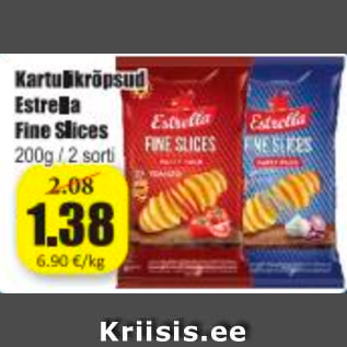 Allahindlus - Kartulikrõpsud Estrella Fine Slices