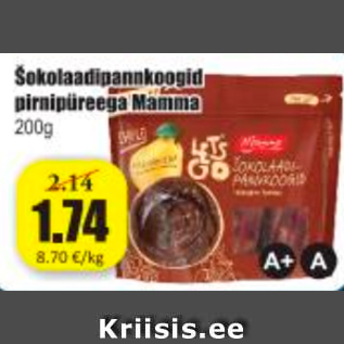 Allahindlus - Šokolaadipannkoogid pirnipüreega Mamma 200 g