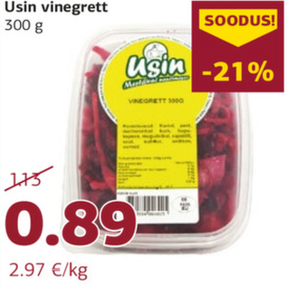 Allahindlus - Usin vinegrett