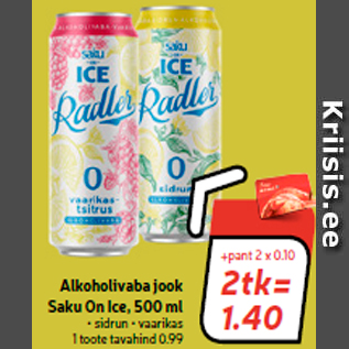 Allahindlus - Alkoholivaba jook Saku On Ice, 500 ml