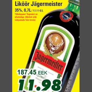 Allahindlus - Liköör Jägermeister