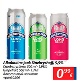 Allahindlus - Alkohoolne jook Sinebrychoff, 5,5%