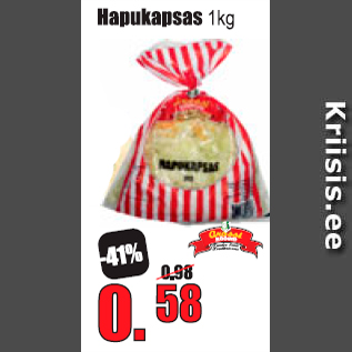 Allahindlus - Hapukaps 1 kg