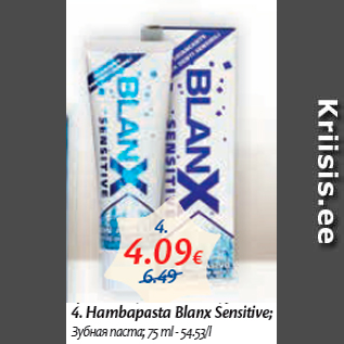 Allahindlus - Hambapasta Blanx Sensitive