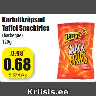 Allahindlus - Kartulikrõpsud Taffel Snackfries