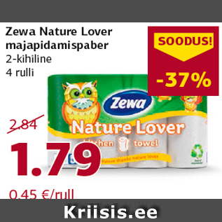 Allahindlus - Zewa Nature Lover majapidamispaber