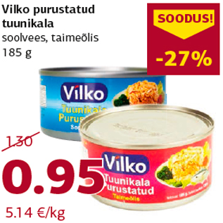 Скидка - Дробленый тунец Vilko