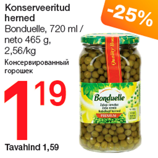 Скидка - Консервированный горошек