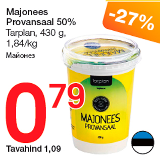 Allahindlus - Majonees Provansaal 50%