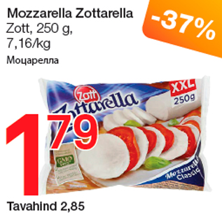 Allahindlus - Mozzarella Zottarella