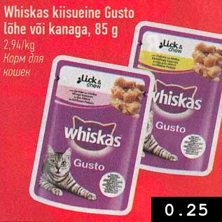 Allahindlus - Whiskas kiisueine Gusto lõhe või kanaga, 85 g