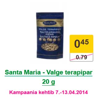 Скидка - Белый перец Santa Maria 20 г