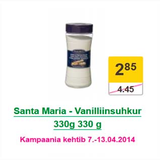 Скидка - Ванилин сахар Santa Maria 330 г