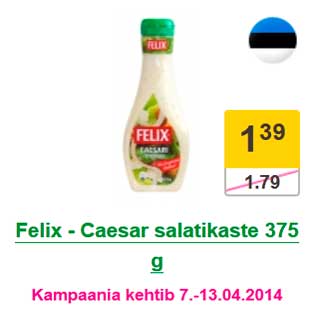 Allahindlus - Felix - Caesar salatikaste 375 g