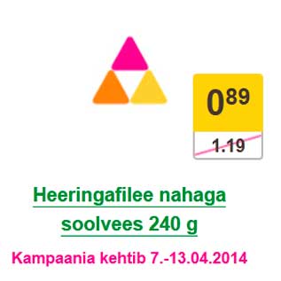 Allahindlus - Heeringafilee nahaga soolvees 240 g