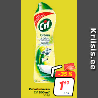 Allahindlus - Puhastuskreem Cif, 500 ml*