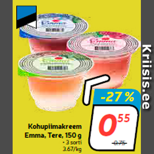 Allahindlus - Kohupiimakreem Emma, Tere, 150 g