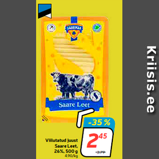 Allahindlus - Viilutatud juust Saare Leet, 26%, 500 g