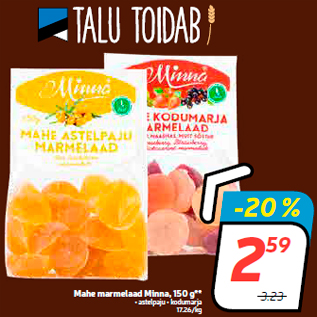 Allahindlus - Mahe marmelaad Minna, 150 g**