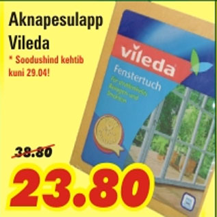 Allahindlus - Aknapesulapp Vileda
