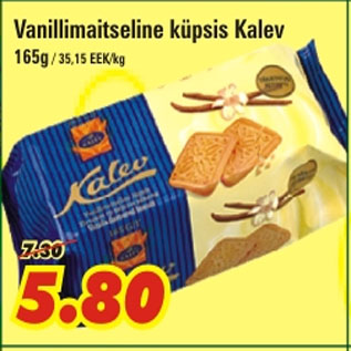 Allahindlus - Vanillimaitseline küpsis Kalev