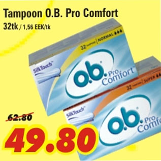 Allahindlus - Tampoon O.B.Pro Comfort