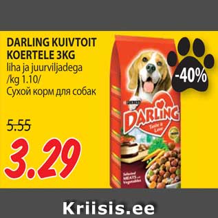 Allahindlus - DARLING KUIVTOIT KOERTELE 3KG