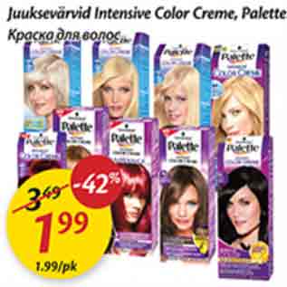 Allahindlus - Juuksevärvid Intensive Color Creme,Palette