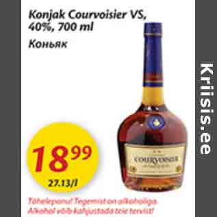 Allahindlus - Konjak Courvoisier VS,40%,700 ml