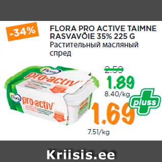 Allahindlus - FLORA PRO ACTIVE TAIMNE RASVAVÕIE