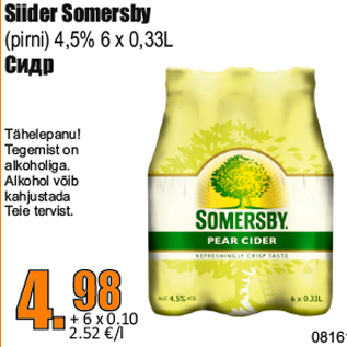 Allahindlus - Siider Somersby