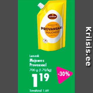 Скидка - Майонез Lemmik Provansaal 700 г