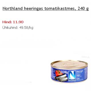 Allahindlus - Northland heeringas tomatikastmes