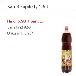 Allahindlus - Kali 3 kopikat