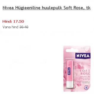 Allahindlus - Nivea Hügieeniline huulepulk Soft Rose