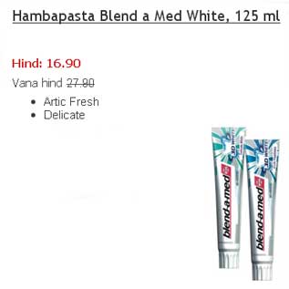 Allahindlus - Hambapasta Blend a Med White