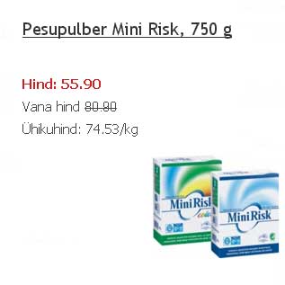 Allahindlus - Pesupulber Mini Risk