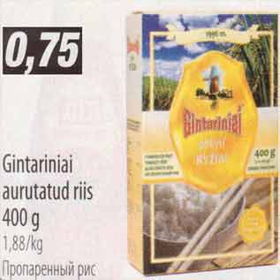 Allahindlus - Gintariniai aurutatud riis