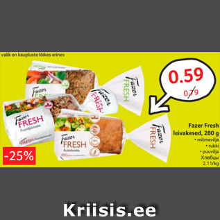 Allahindlus - Fazer Fresh leivakesed, 280 g