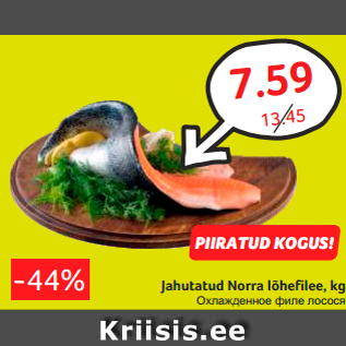 Allahindlus - Jahutatud Norra lõhefilee, kg