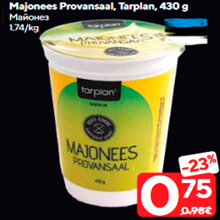 Allahindlus - Majonees Provansaal, Tarplan, 430 g