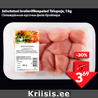 Allahindlus - Jahutatud broilerifileepalad Talupoja, 1 kg