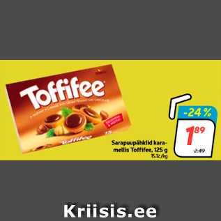 Allahindlus - Sarapuupähklid kara-mellis Toffifee, 125 g